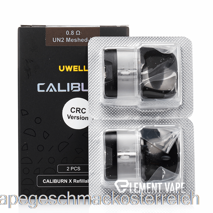 Uwell Caliburn X Ersatzpods 3 Ml Pod + 0,8 Ohm Spule Vape-Geschmack